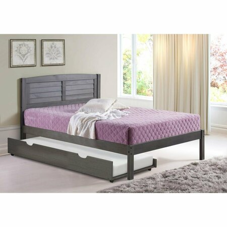 DONCO KIDS Full Louver Bed with Trundle - Antique Grey PD_212FAG_503